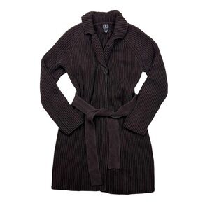 INC International Concepts Chocolate Ribbed Cardigan